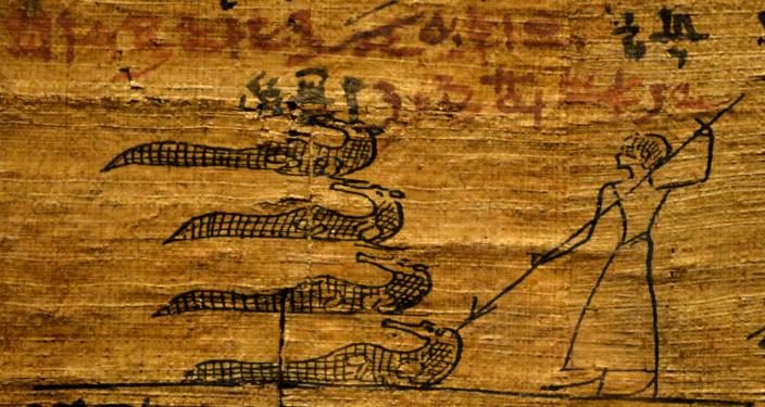 Ancient Egyptian Papyrus depicting a spell
